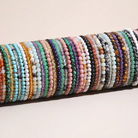 Bracelet énergétique en pierre naturelle 4 mm - bijoux de bracelet de perles d'amitié