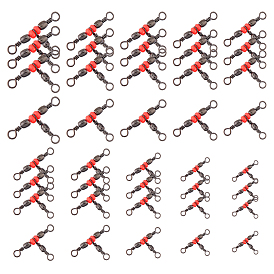 74шт. 10 стили железные и пластиковые рыболовные трехсторонние вертлюги вертлюги для ловли сома, рыбные аксессуары