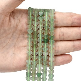 Естественный зеленый авантюрин бисер нитей, сердце