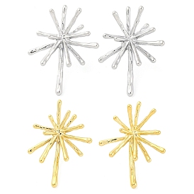 304 Stainless Steel Snowflake Stud Earrings for Women