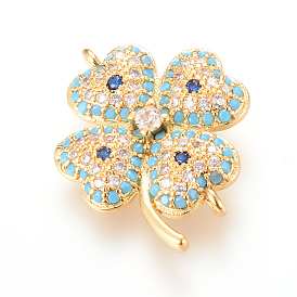 Латунные микро проложить кубических ссылки циркония, клевер