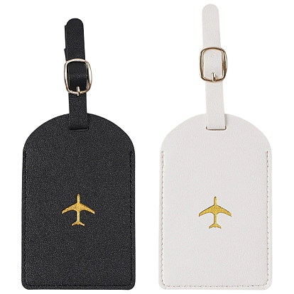 2шт. 2 цветов ПВХ багажные бирки, прямоугольные