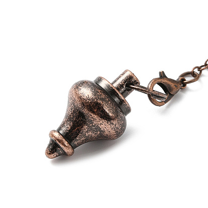Brass Dowsing Pendulum Pendants, Cadmium Free & Lead Free, Cone