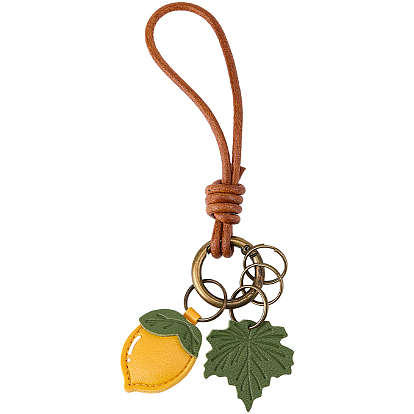 1подвеска из искусственной кожи, литыми кольцами, для украшения сумки