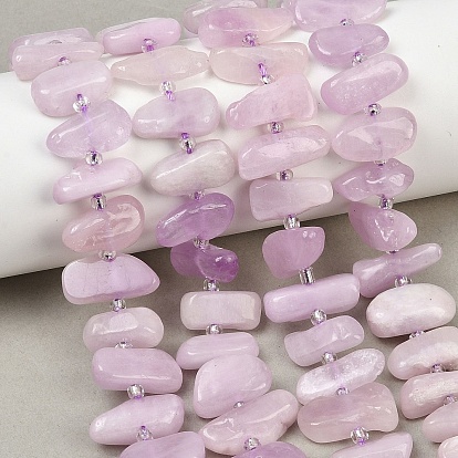 Природные кунцит бисер нитей, самородки, с бисером