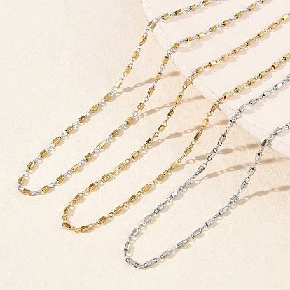 1.5мм 304 ожерелье из нержавеющей стали с кубовидными звеньями для женщин