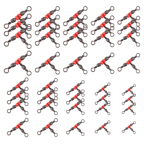 74шт. 10 стили железные и пластиковые рыболовные трехсторонние вертлюги вертлюги для ловли сома, рыбные аксессуары