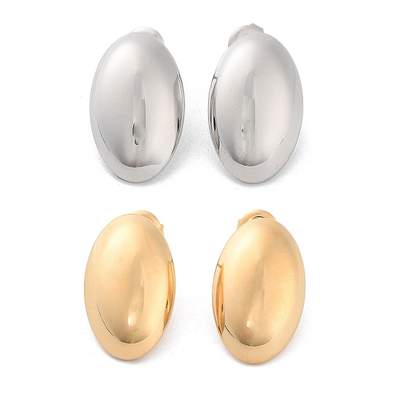 304 из нержавеющей стали серьги, овальные