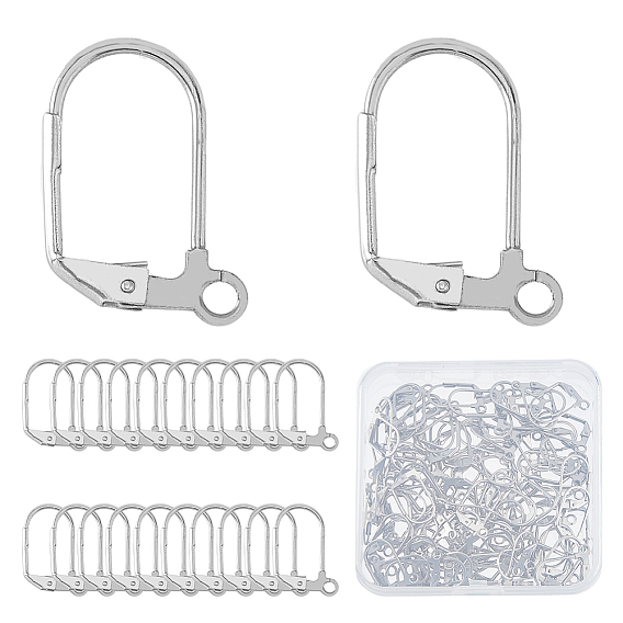 100 шт. 304 серьги с рычагом из нержавеющей стали, с петлей