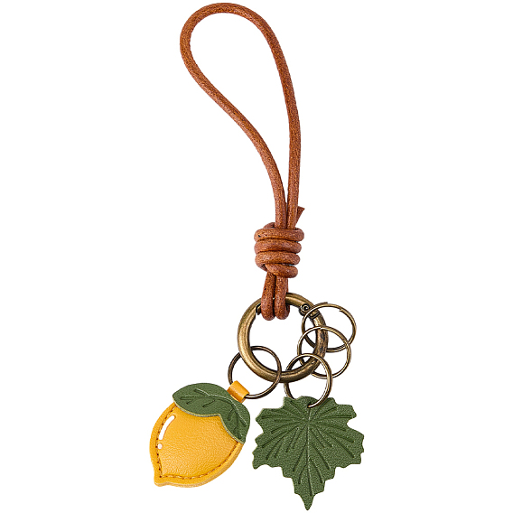 1подвеска из искусственной кожи, литыми кольцами, для украшения сумки