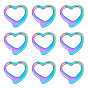 304 Stainless Steel Linking Rings, Heart