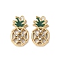 304 из нержавеющей стали шармы эмали, со стразами, ананасовые прелести, ионное покрытие (ip)