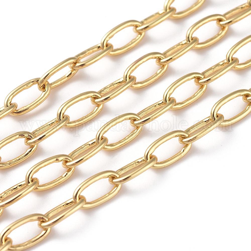 China Factory Brass Paperclip Chains, Drawn Elongated Cable Chains ...