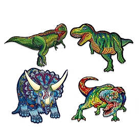 Wooden Puzzles, Children Intelligence Toys, Dinosaur