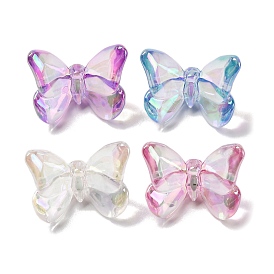 Уф-покрытие прозрачные акриловые бусины, бабочка
