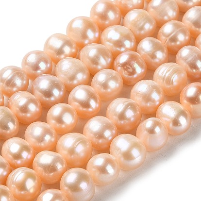 Natural Cultured Freshwater Pearl Beads Strands, Potato, Grade 2A+