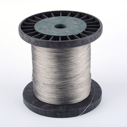 Tiger Tail, Original Color(Raw) Wire, Nylon-coated 201 Stainless Steel, 0.45mm, about 5905.51 Feet(1800m)/1000g