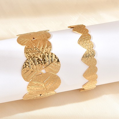 304 женские браслеты-манжеты из нержавеющей стали, реальный 18 k позолоченный