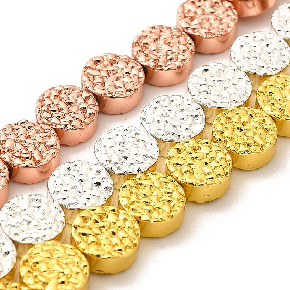 Гальванические нити из синтетических немагнитных гематитовых бусин, плоско-круглые