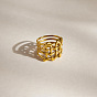 Anillos de dedo huecos de acero inoxidable para mujer