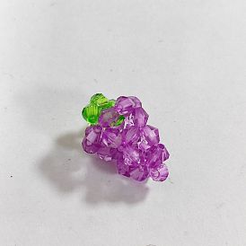 Pendentifs en perles acryliques faits à la main, raisin