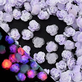 Luminous Resin Decoden Cabochons, Glow in the Dark, Flower