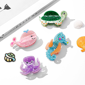 Морские животные ацетат целлюлозы заколки для волос коготь, аксессуары для волос для женщин и девочек