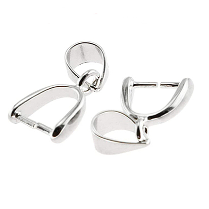 Sterling Silver Ice Pick Pinch Bails for Pendant Making