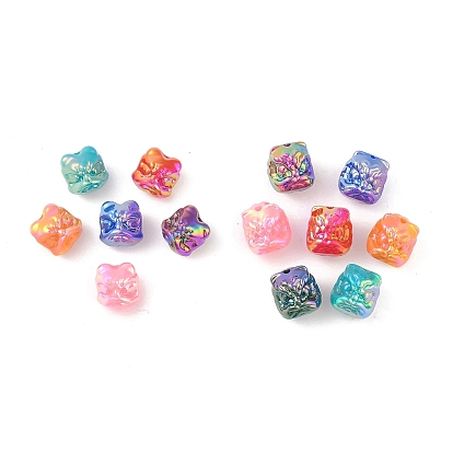 UV Plating Opaque Acrylic Beads, Lion