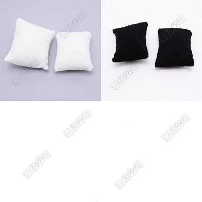 4pcs 2 couleurs peluche bracelet/montre oreiller présentoirs à bijoux