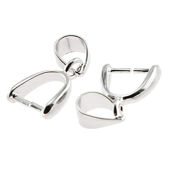 Sterling Silver Ice Pick Pinch Bails for Pendant Making
