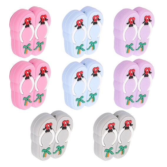 8 шт. 4 цветные экологически чистые силиконовые шарики для пищевых продуктов, шлепанцы