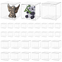 60Pcs 2 Styles Transparent Plastic PVC Box Gift Packaging, Waterproof Folding Box, Square
