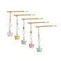 Épingle à cheveux en forme de cœur, perle et alliage d'émail, breloque papillon, épingle à cheveux, avec clip en fer, accessoires de cheveux pour fille