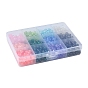 840Pcs 12 Colors Baking Painted Crackle Glass Bead Strands, Round