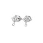 304 Stainless Steel Stud Earring Setting Findings for Rhinestone, with Ear Nuts and Loop, Star