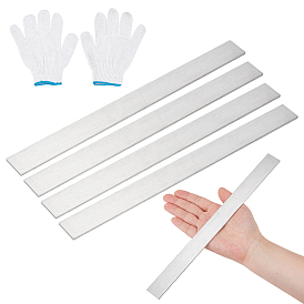 5шт. полос из нержавеющей стали, прямоугольные, с 1 парой полиэстеровых перчаток
