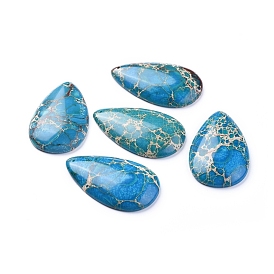 Natural Regalite/Imperial Jasper/Sea Sediment Jasper Big Pendants, Dyed, Teardrop