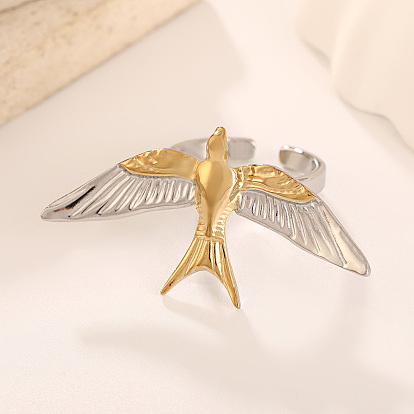 Регулируемые 201 манжеты из нержавеющей стали с открытыми кольцами для женщин, птица