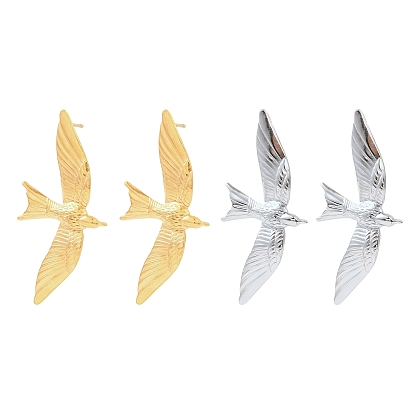 304 из нержавеющей стали серьги, птица