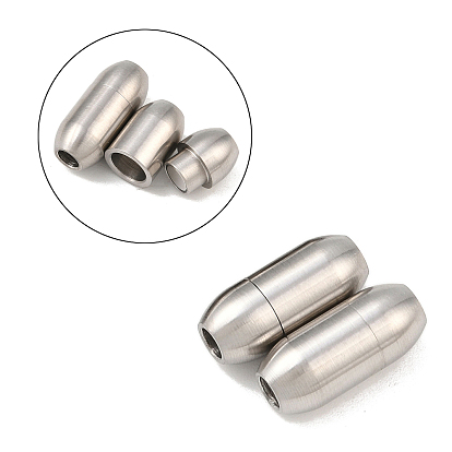 304 магнитные застежки из нержавеющей стали с матовой поверхностью и клеевыми концами, баррель