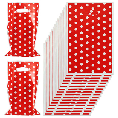 Пластиковые упаковочные пакеты для ПЭТ в горошек с вырезанным отверстием для ручки., прямоугольные