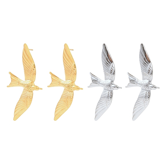 304 из нержавеющей стали серьги, птица