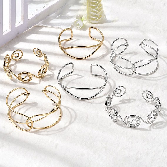 304 женские браслеты-манжеты из нержавеющей стали