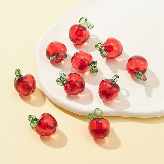 Прозрачные акриловые подвески корея, яблоко