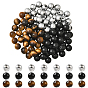 105 шт. 3 стили натуральный тигровый глаз, бусины из натурального черного оникса (окрашенного и нагретого) и синтетического немагнитного гематита, круглые