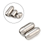 304 магнитные застежки из нержавеющей стали с матовой поверхностью и клеевыми концами, баррель