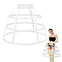 Polyester & Steel 3 Hoops Petticoat, Crinoline Fishbone Hollow Bird Cage Skirt