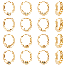 16шт. овальные латунные серьги-кольца для женщин