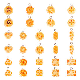 42 шт. 14 стили подвески из искусственной смолы, платина